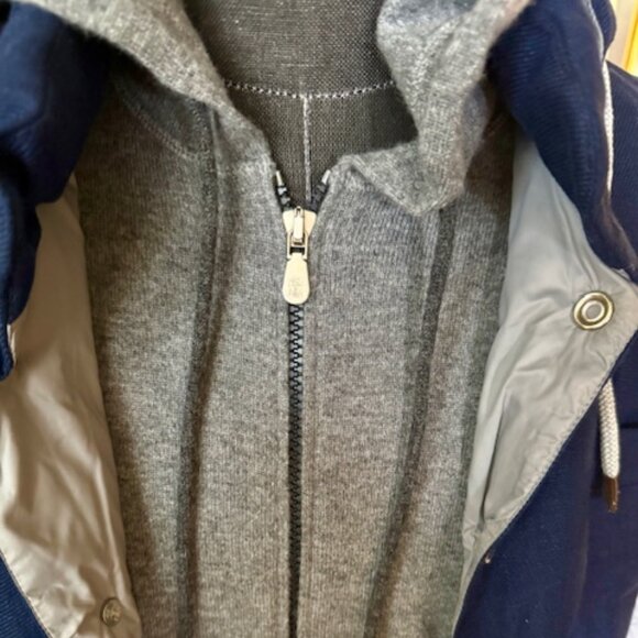 Brunello Cucinelli BRAND NEW 100% Cashmere Hoodie Sweater, Gray, Sz 50, $2695 RT - Picture 15 of 15